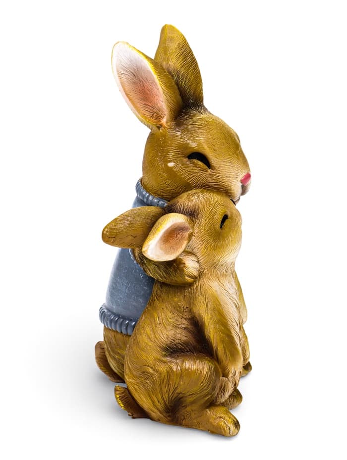 Садовая фигура из полистоуна «Заяц с дочкой», 23×18×12 см