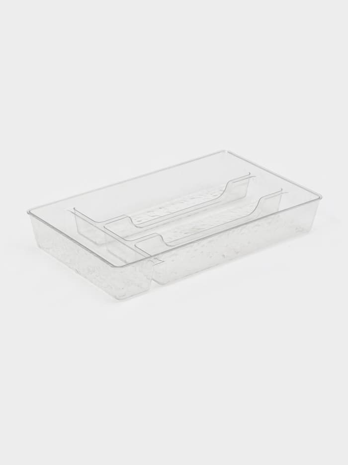 Лоток под столовые приборы Magistro «Кристалл», 4 отделения, 29×17×4.5 см, пластик, прозрачный