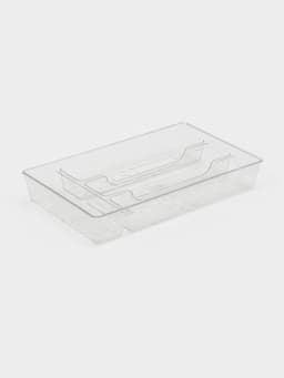 Лоток под столовые приборы Magistro «Кристалл», 4 отделения, 29×17×4.5 см, пластик, прозрачный