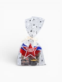 Подарочный набор «23 февраля»: чай, варенье из шишек, бальзам с шиповником