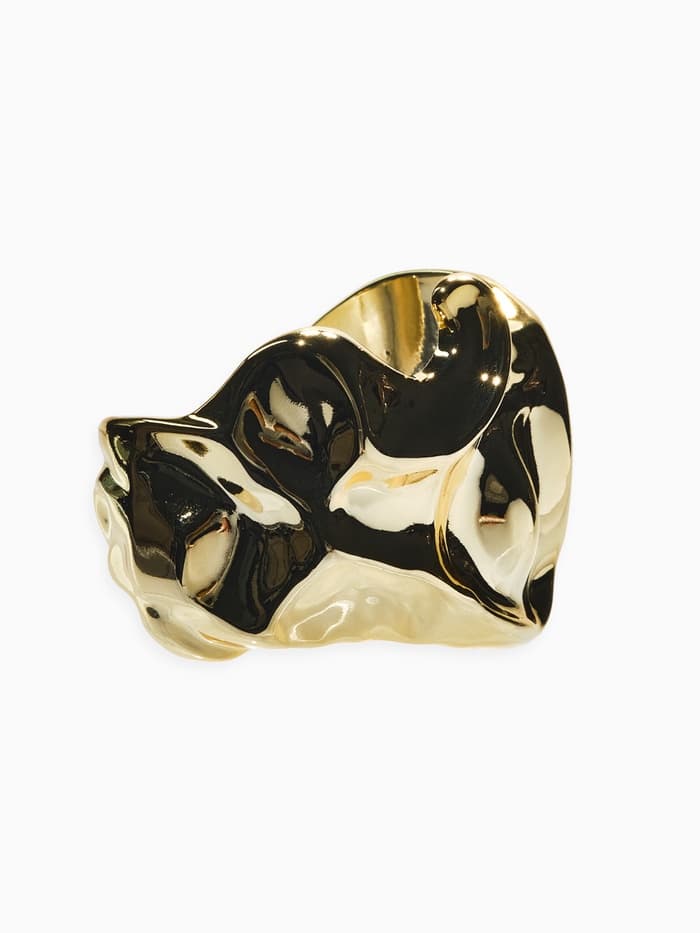 Браслет манжета «Лава», d=7.5 см, цвет золото