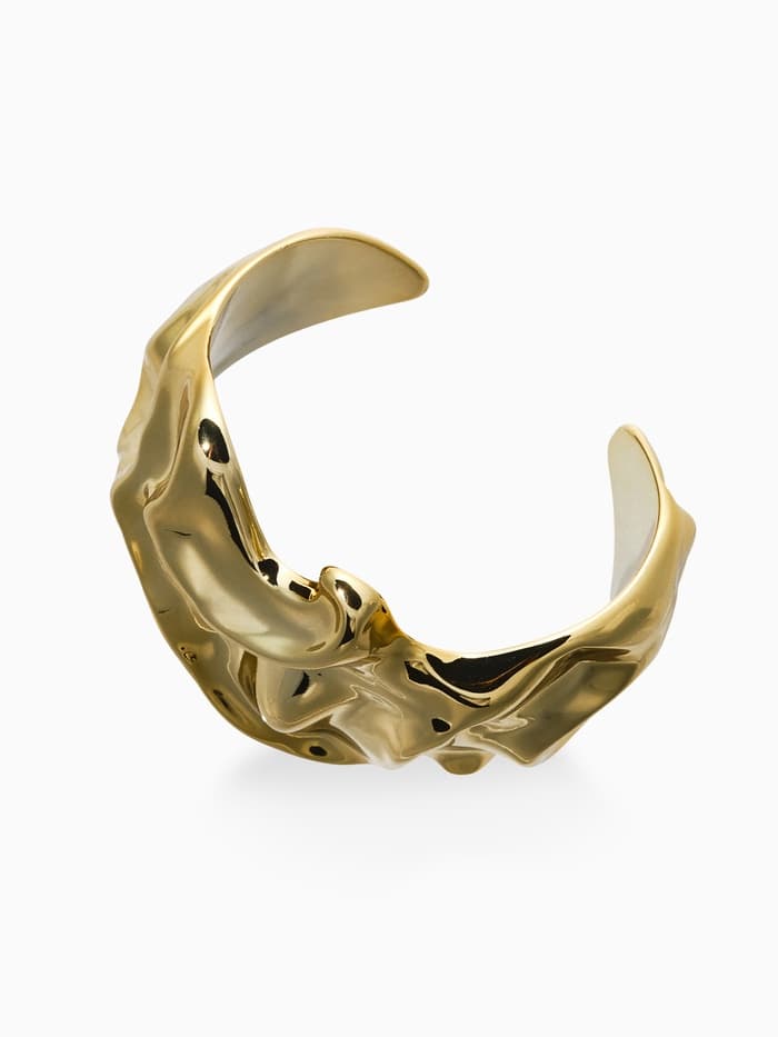 Браслет манжета «Лава», d=7.5 см, цвет золото