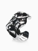 Браслет манжета «Лава», d=7.5 см, цвет серебро