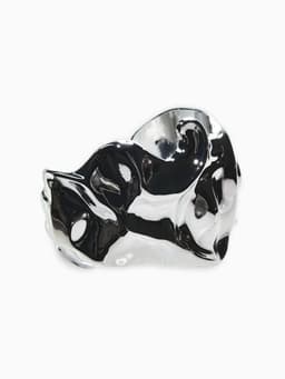 Браслет манжета «Лава», d=7.5 см, цвет серебро