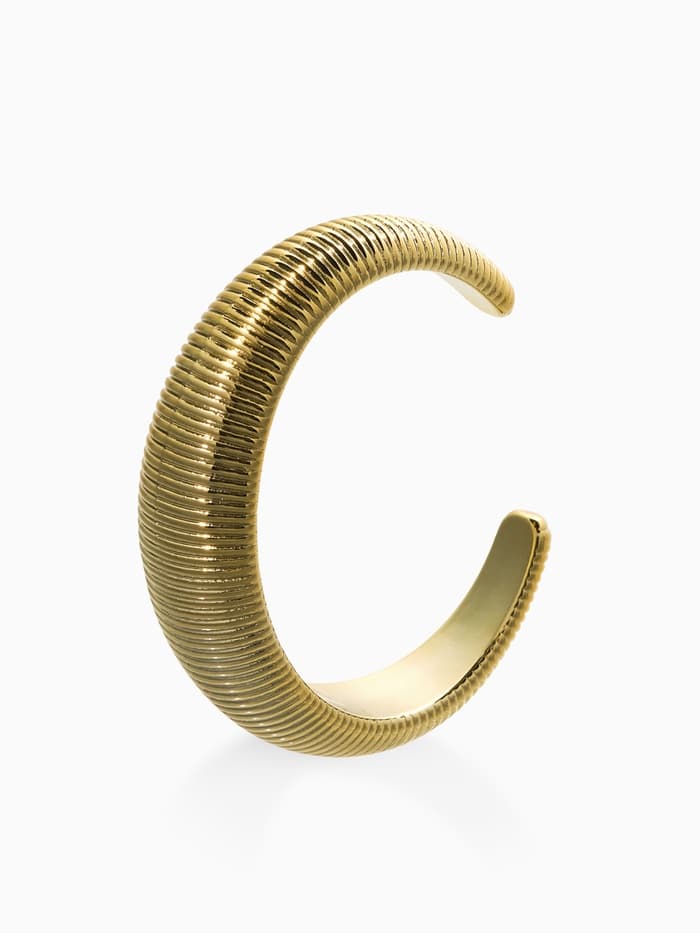 Браслет манжета «Пружина», d=7.5 см, цвет золото