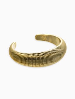 Браслет манжета «Пружина», d=7.5 см, цвет золото