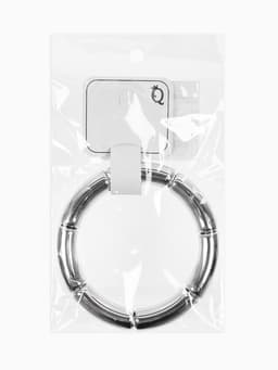 Браслет на резинке «Стиль. Гладкость», пластик, d=7 см, цвет серебро