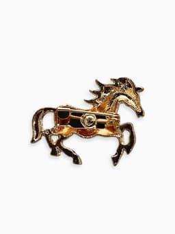 Брошь с эмалью «Маленькая лошадка», скакун, МИКС в золоте
