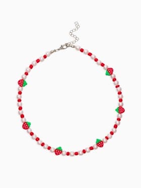 Бусы детские «Выбражулька. Клубника и Жемчуг», 34.5 см, красный, белый