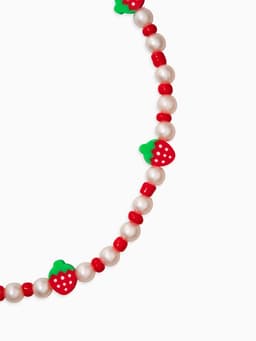 Бусы детские «Выбражулька. Клубника и Жемчуг», 34.5 см, красный, белый