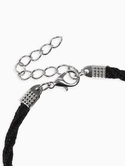 Браслет на шнурке «Любовь», стразы, L=18 см, чёрный