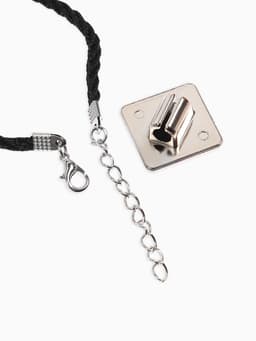 Браслет на шнурке «Любовь», стразы, L=18 см, чёрный