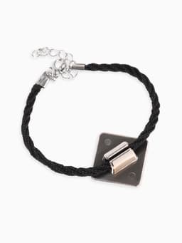 Браслет на шнурке «Любовь», стразы, L=18 см, чёрный