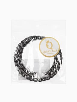 Браслет-пружинка со стразами, d=6.5 см, чёрный