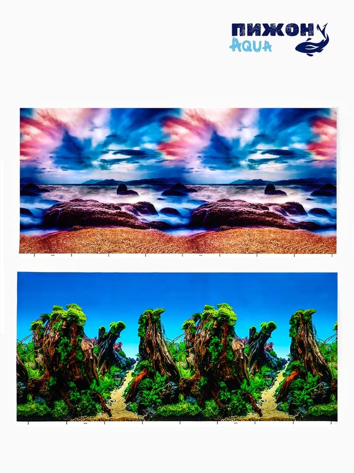 Фон для аквариума и террариума, 40×75 см, двухсторонний