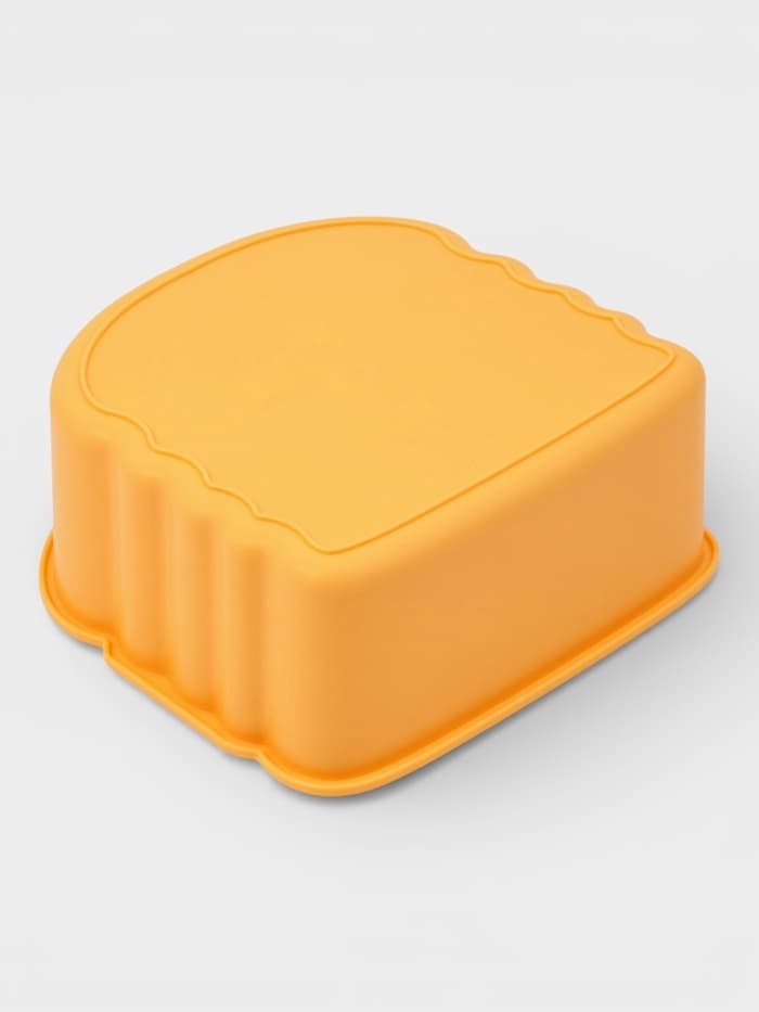 Ланч - бокс, контейнер для еды Доляна «Счастливый бургер», 3 ячейки, с ложкой и вилкой, 17.5×15.5×8 см, пластик, жёлтый