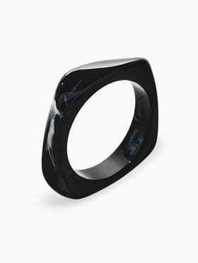 Браслет манжета «Тренд», d=9 см, широкий, акрил, чёрный