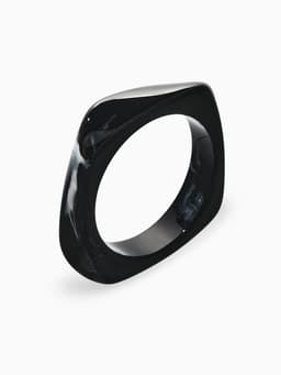 Браслет манжета «Тренд», d=9 см, широкий, акрил, чёрный