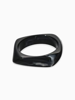 Браслет манжета «Тренд», d=9 см, широкий, акрил, чёрный