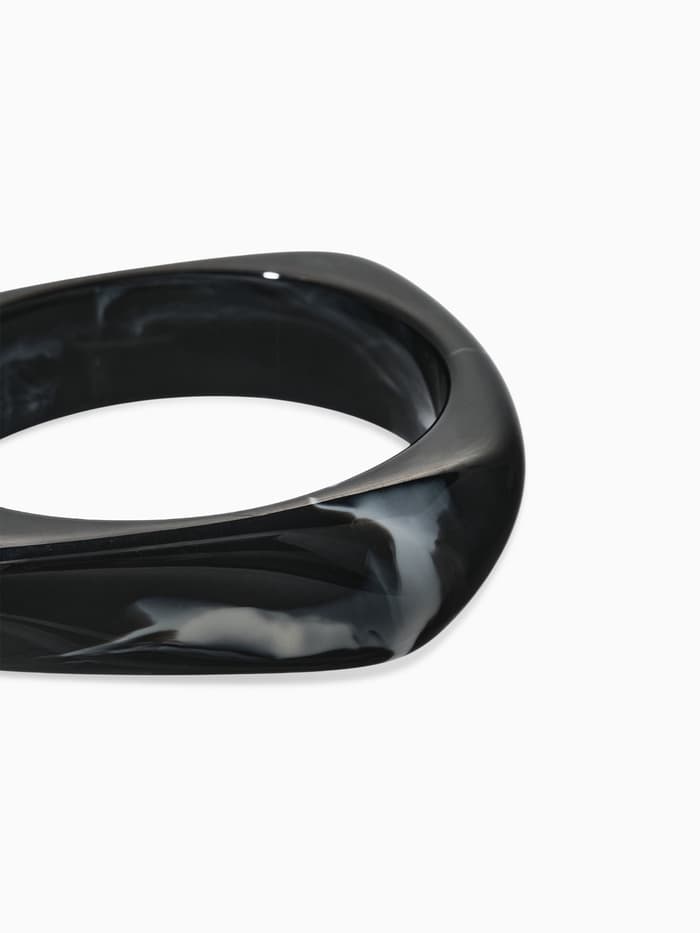 Браслет манжета «Тренд», d=9 см, широкий, акрил, чёрный