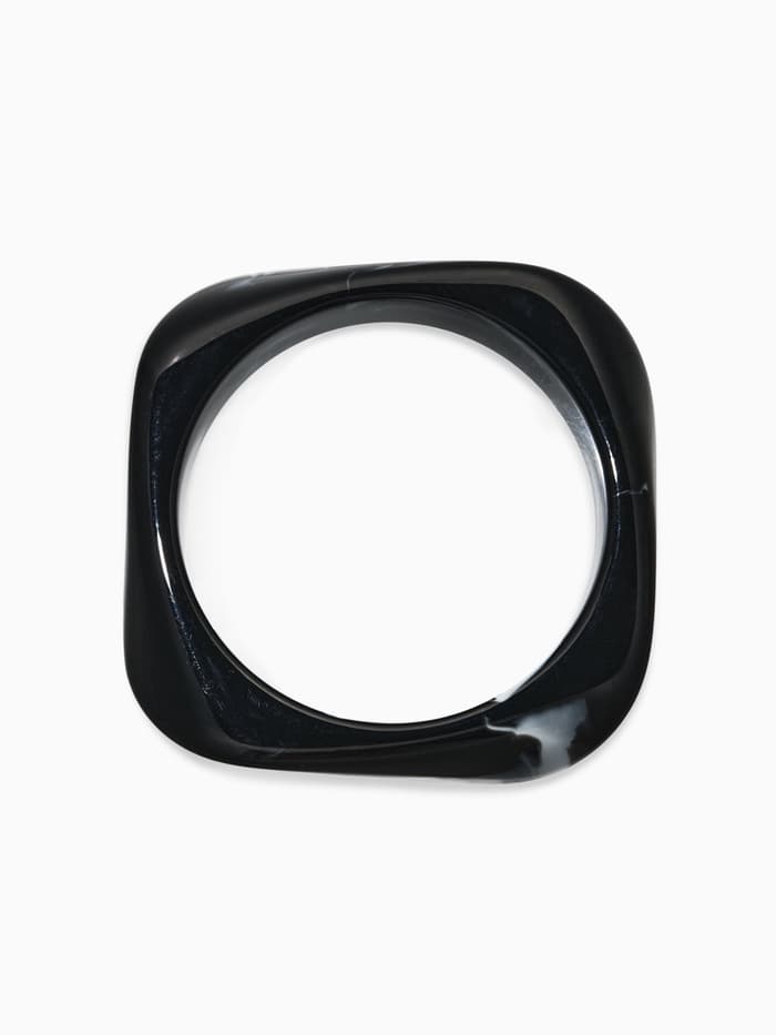 Браслет манжета «Тренд», d=9 см, широкий, акрил, чёрный