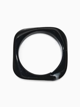 Браслет манжета «Тренд», d=9 см, широкий, акрил, чёрный