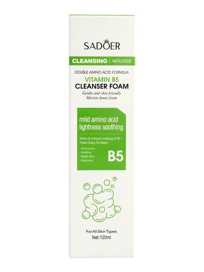 Пенка для умывания с щеткой, с витамином В, 120 мл