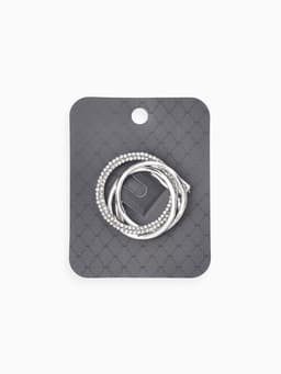 Зажим для платка «Круг», белый в серебре