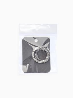 Зажим для платка «Круг», белый в серебре