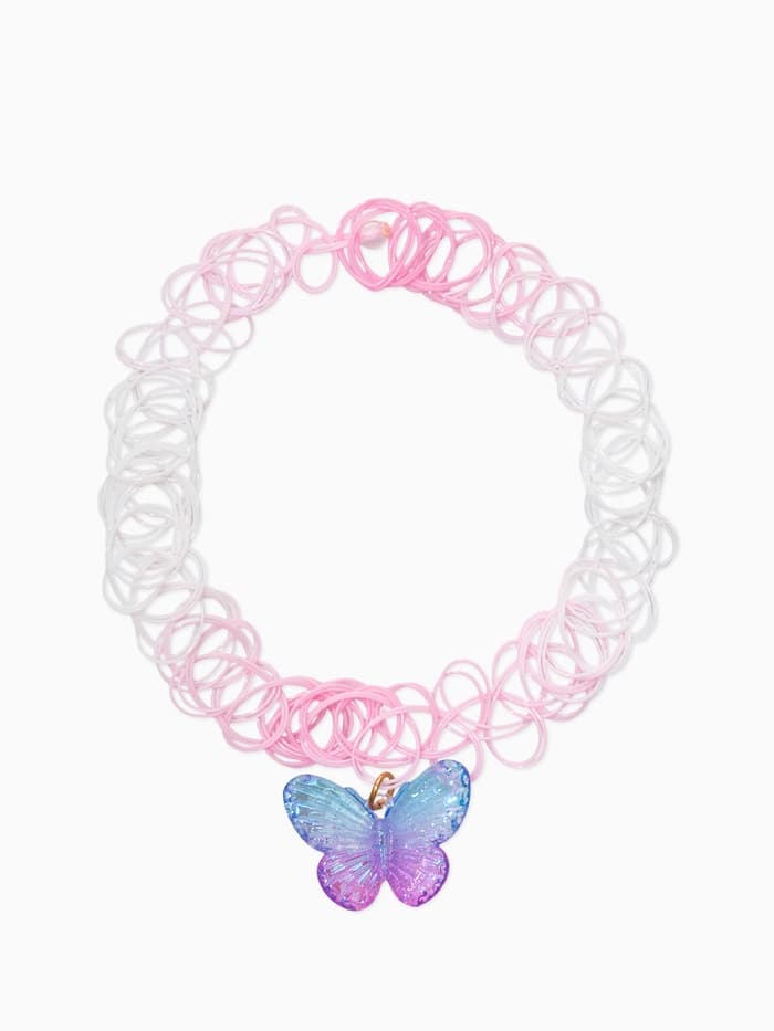 Цепочка и чокер детские «Выбражулька. Бабочки», разноцветные в золоте