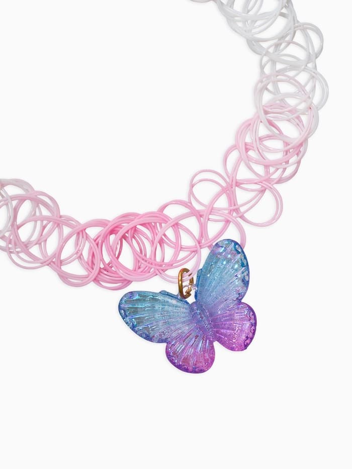 Цепочка и чокер детские «Выбражулька. Бабочки», разноцветные в золоте
