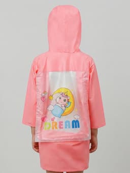 Дождевик детский, рост 100-110, розовый