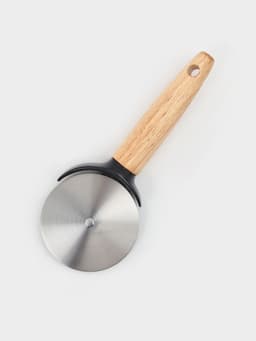 Нож для пиццы и теста Magistro, 20×8×3 см, нержавеющая сталь, ручка каучук, бежевая, чёрная