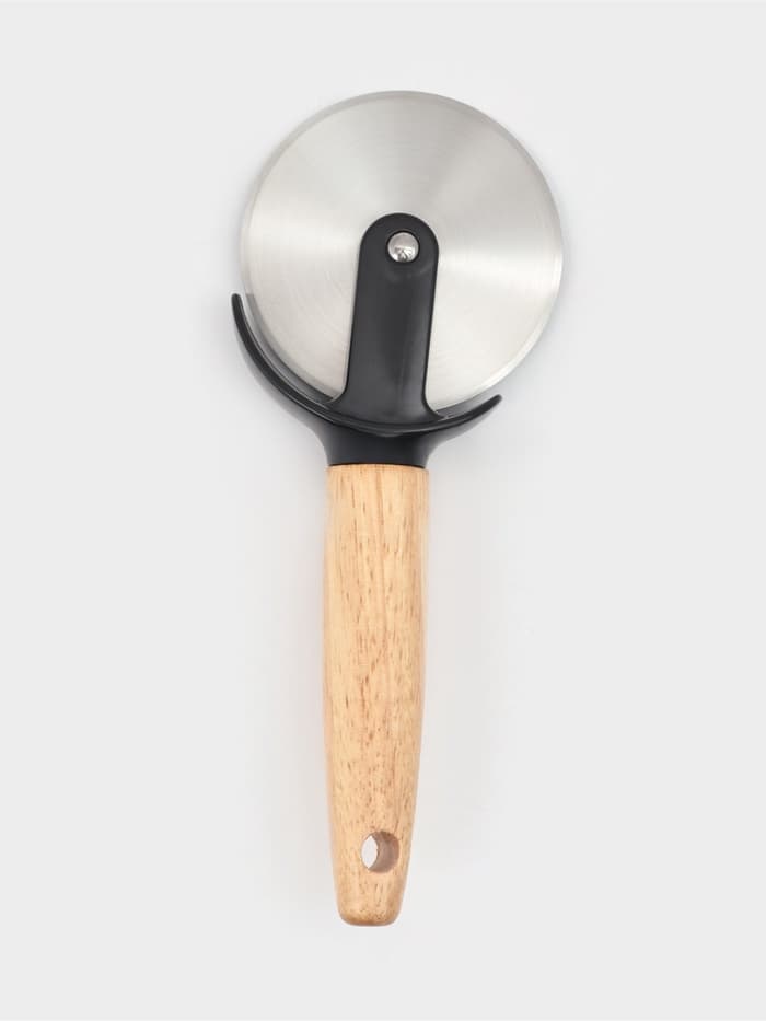 Нож для пиццы и теста Magistro, 20×8×3 см, нержавеющая сталь, ручка каучук, бежевая, чёрная