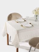 Клеёнка на стол ажурная Lace «Плетение роз», ширина 137 см, рулон 20 метров, толщина 0.3 мм