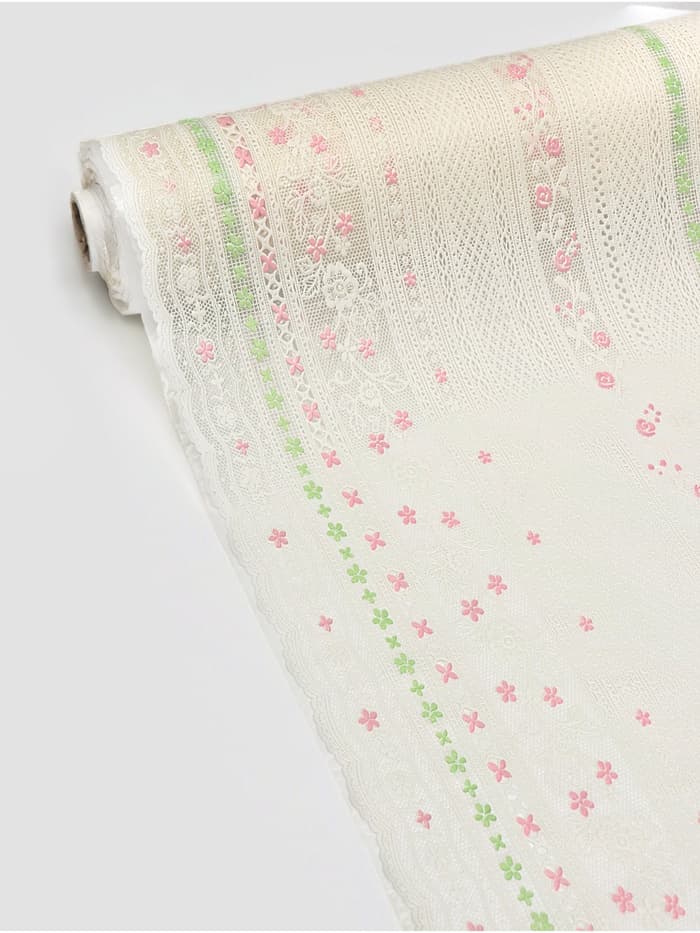 Клеёнка на стол ажурная Lace «Плетение роз», ширина 137 см, рулон 20 метров, толщина 0.3 мм