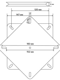 Поворотный механизм для стула CAPPIO, 150×150 мм