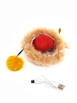 Интерактивная игрушка для кошек «Убегающий мех», красная