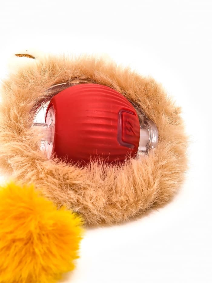 Интерактивная игрушка для кошек «Убегающий мех», красная