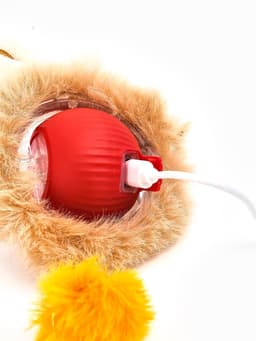 Интерактивная игрушка для кошек «Убегающий мех», красная