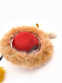 Интерактивная игрушка для кошек «Убегающий мех», красная