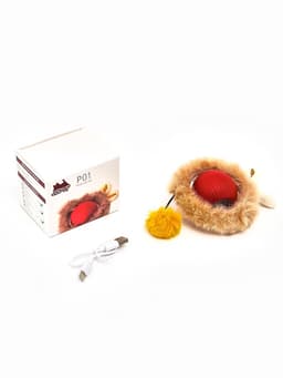 Интерактивная игрушка для кошек «Убегающий мех», красная