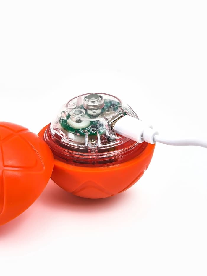 Интерактивная игрушка для собак «Гравитационный мяч», 5.5 см, оранжевая