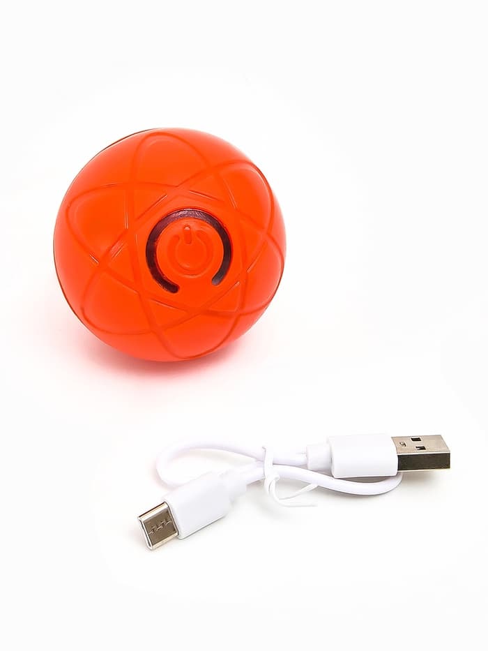 Интерактивная игрушка для собак «Гравитационный мяч», 5.5 см, оранжевая