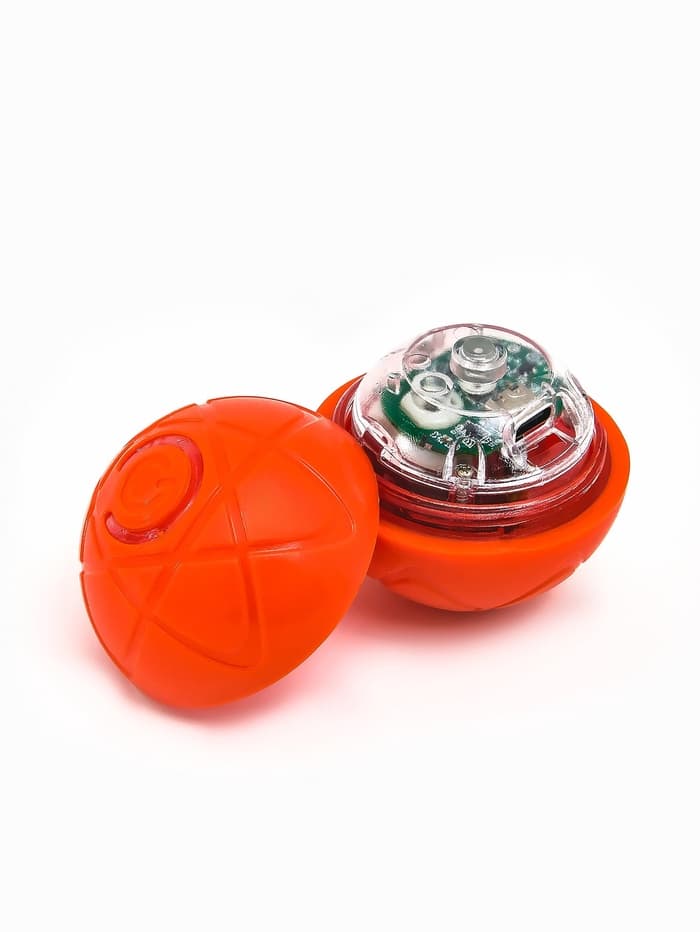 Интерактивная игрушка для собак «Гравитационный мяч», 5.5 см, оранжевая