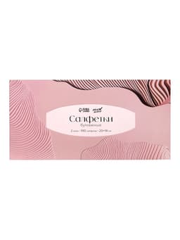 Салфетки бумажные в коробке Мой Выбор, 20×18 см, 2 слоя, 100 листов