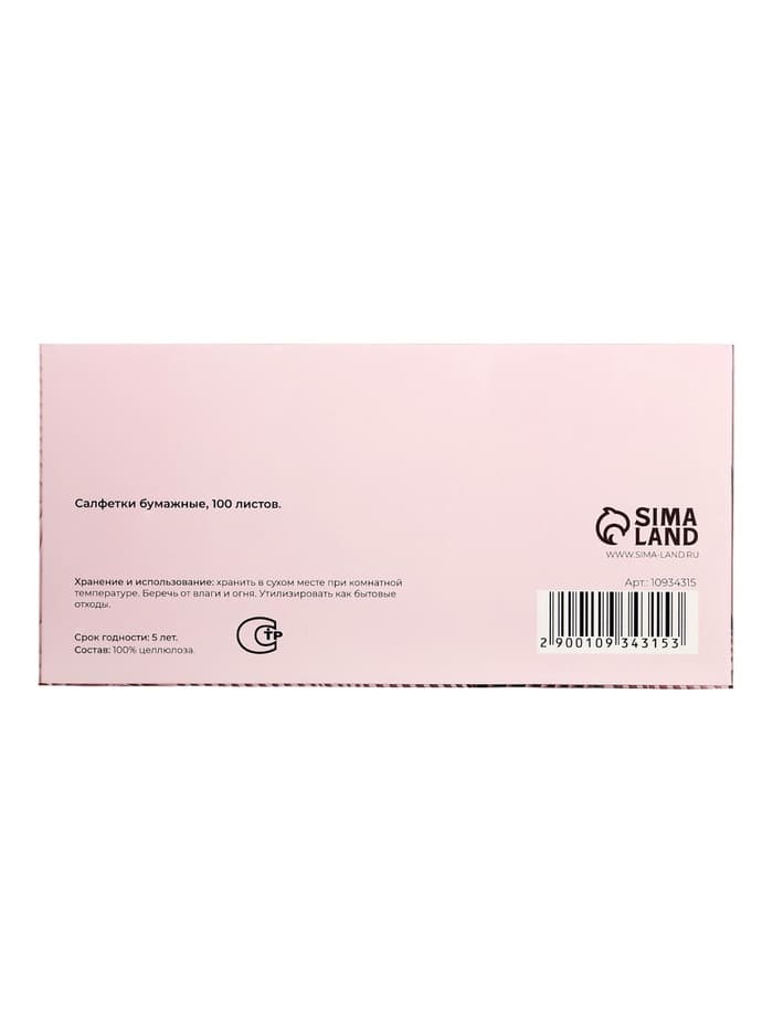 Салфетки бумажные в коробке Мой Выбор, 20×18 см, 2 слоя, 100 листов