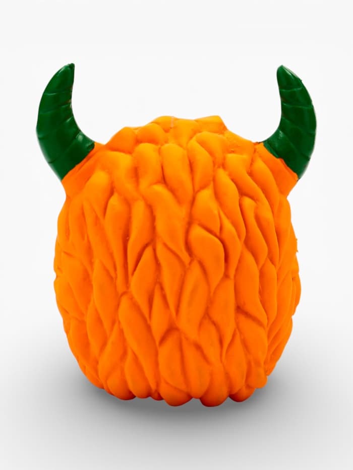 Пищащая игрушка для собак «Монстр», 7×5.5 см, латекс, оранжевая