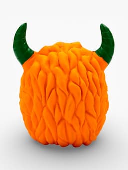 Пищащая игрушка для собак «Монстр», 7×5.5 см, латекс, оранжевая