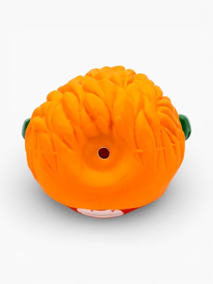 Пищащая игрушка для собак «Монстр», 7×5.5 см, латекс, оранжевая